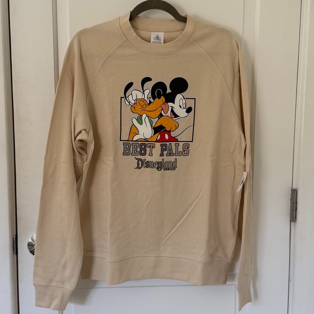 NWT Disney Parks Disneyland Resort Best Pals Pluto and Mickey Sweatshirt Medium